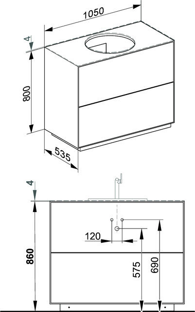 KE WUB Standm. Edition Lignatur 33371 Vari.-WT 2 Ausz. Eiche/Gl. ws