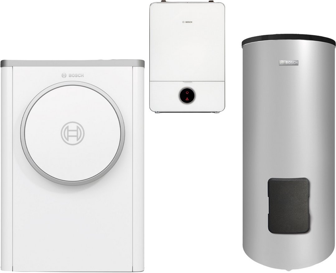 BOSCH Luftwärmepumpen-Paket BOPA CS745 CS7400iAW 5 OR-S, AWE9, WH 290 LP1, INPA