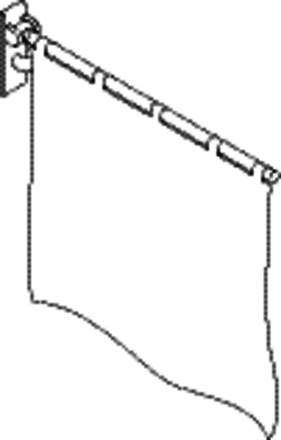 HEWI Duschspritzschutz Ser 801, Dekor uni weiß, 100% Polyester anthrazitgrau