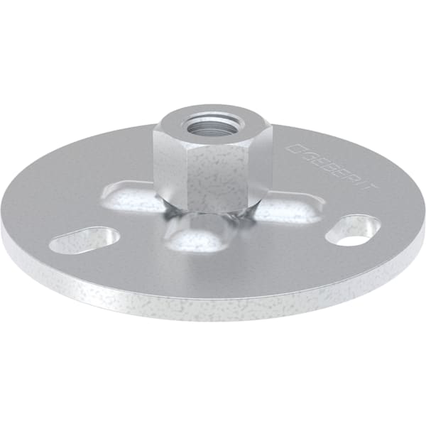 Geberit Grundplatte rund 3-Loch mit Gewindemuffe M10