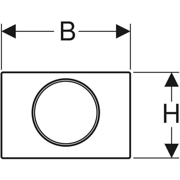 Geberit Sigma10 BetPl. für Spül-Stopp Spülung edst. gebü., Etc./ poliert