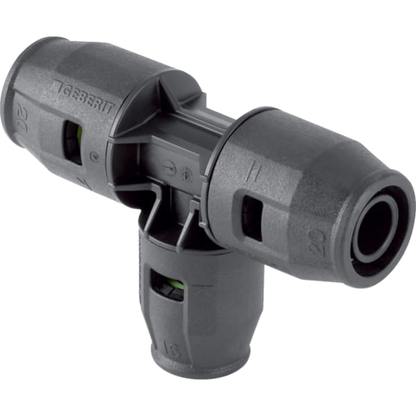 Geberit PushFit T-Stück reduziert PVDF d25-20-20