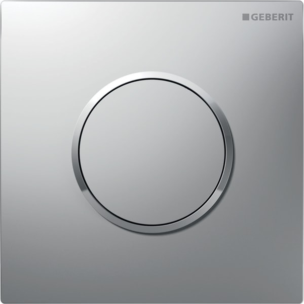 Geberit Typ 10 BetPl. für UR-Strg. pneum. Sp rund, chrom matt, Etc/ hgl.verchr.