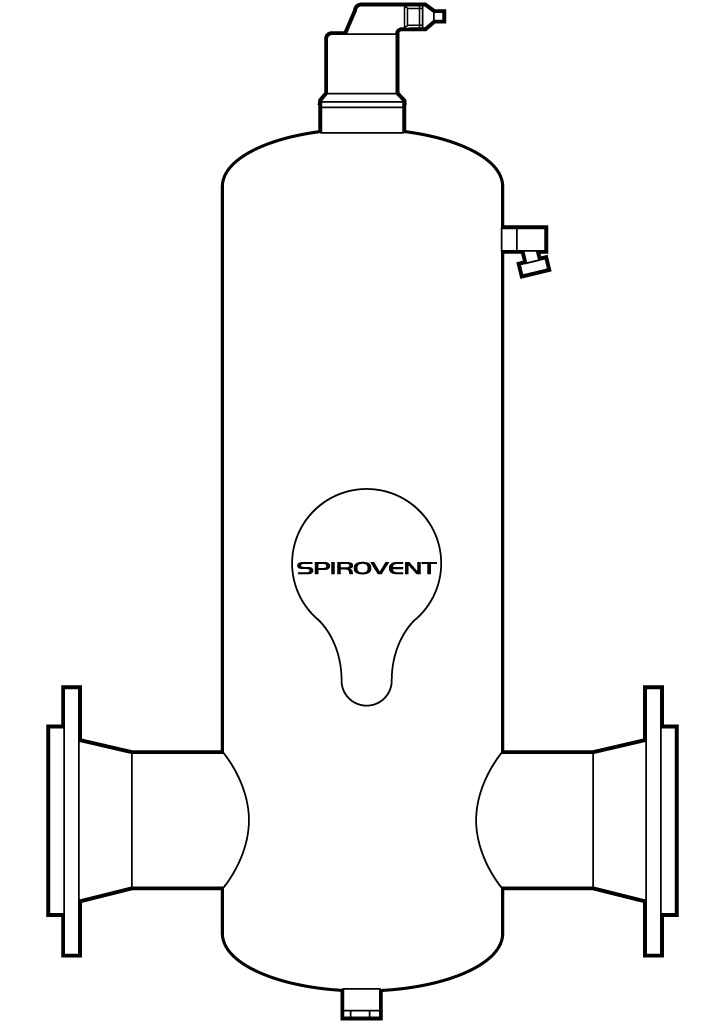 Spirotech Luftabscheider SpiroVent Hi-flow DN 65 - Flansch, 10 bar / 110 Grad