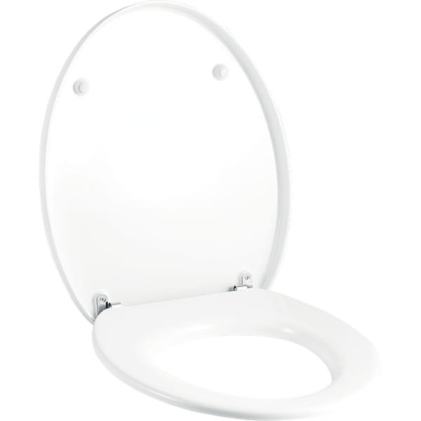 Geberit Cleo WC-Sitz, weiß Scharniere verchromt
