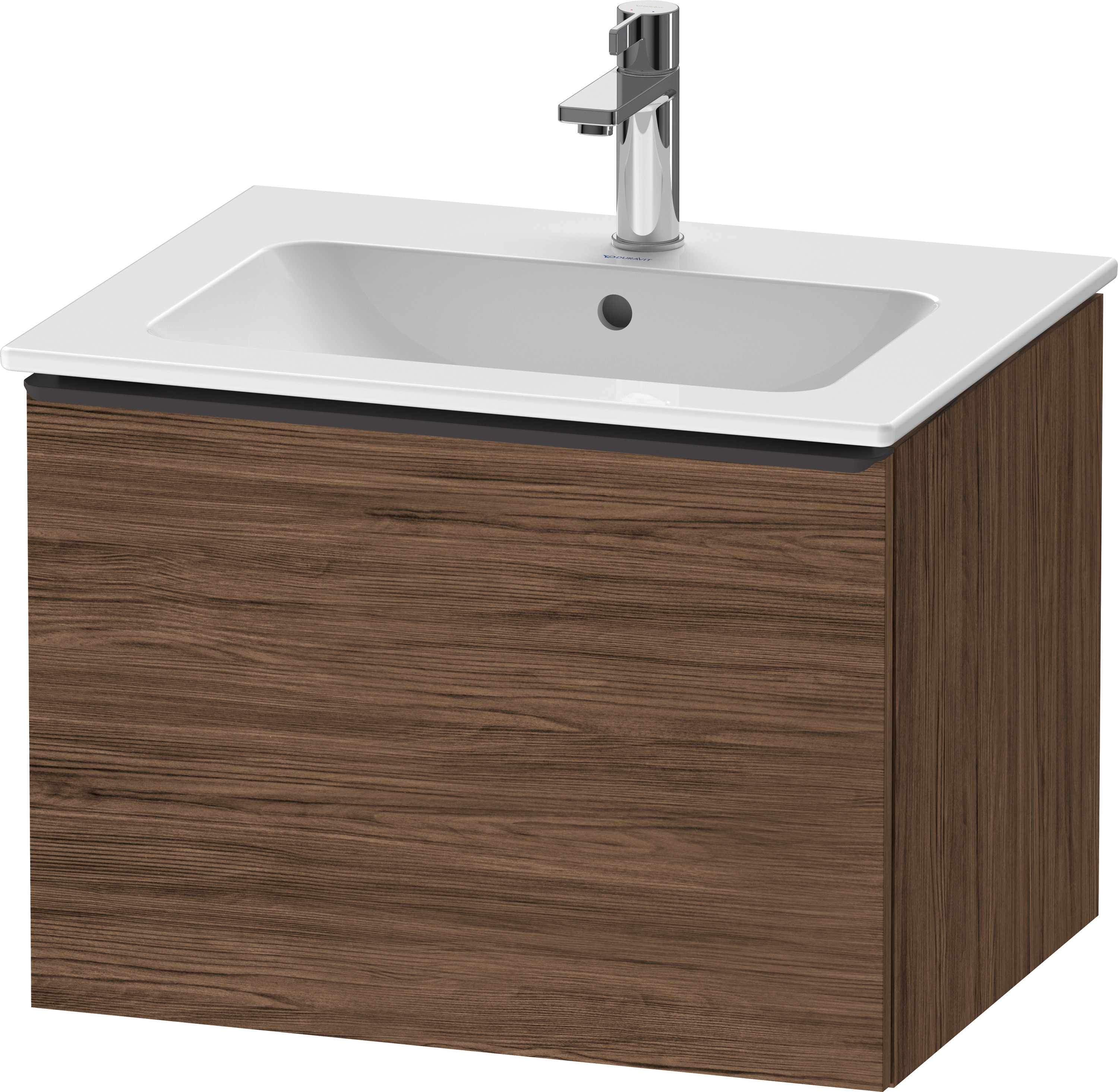 Duravit D-Neo WTU,Wdh,Ausz:1,Gr:Diamant Schw. 610x462x440mm,Nussbaum Dunkel Matt,Dekor