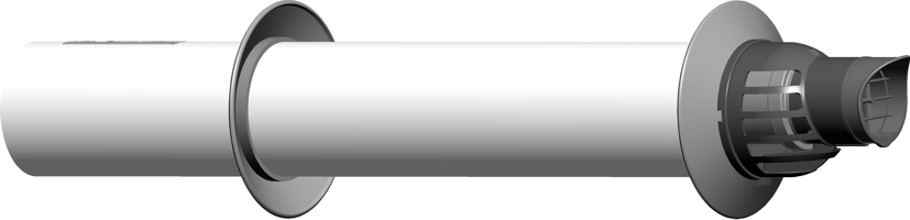 Wolf Abgasrohr DN80/125 konzentrisch 862 mm, aus PP Wolf Abgasrohr DN80/125 konzentrisch 862 mm, aus PP