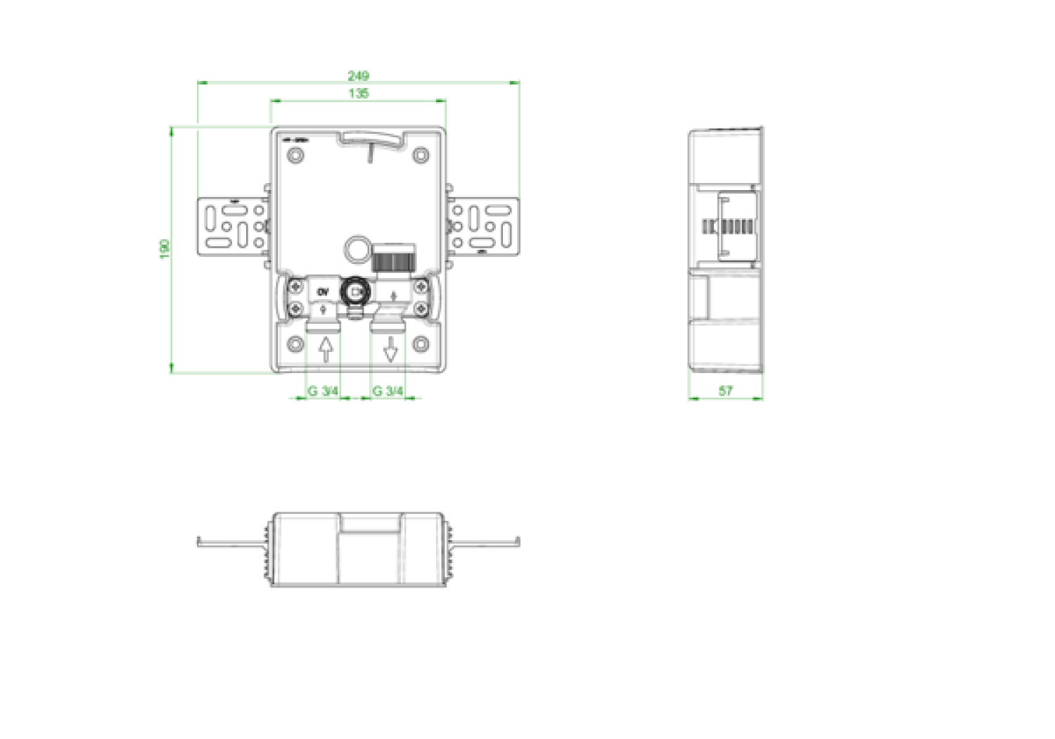 OVENTROP-Unibox T vario Thermostat, ohne Abdeckung