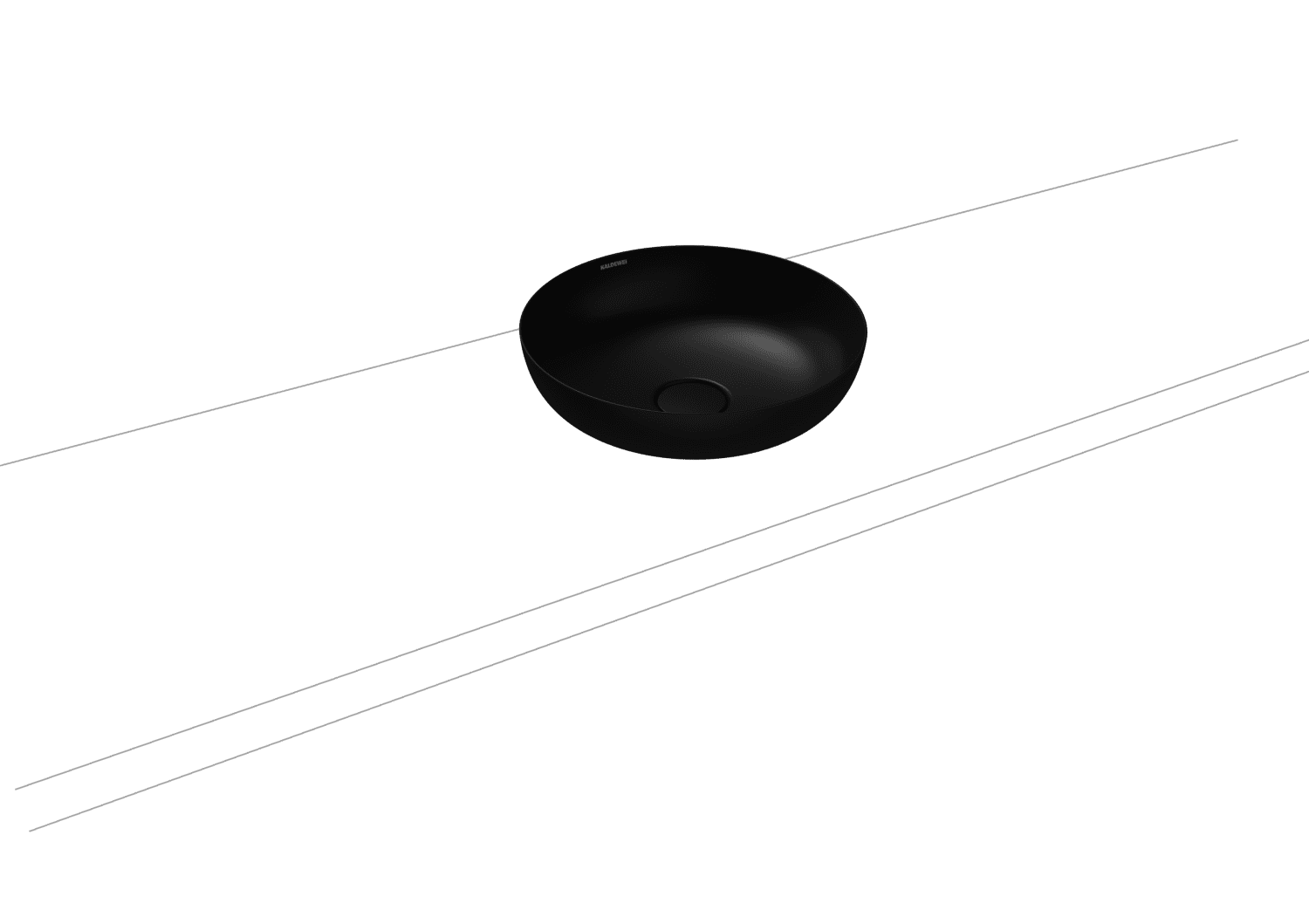 KA WB MIENA WASCHTISCH-SCHALE Mod.3181,d :380mm,cool grey 90,Perl-Effekt,oÜL