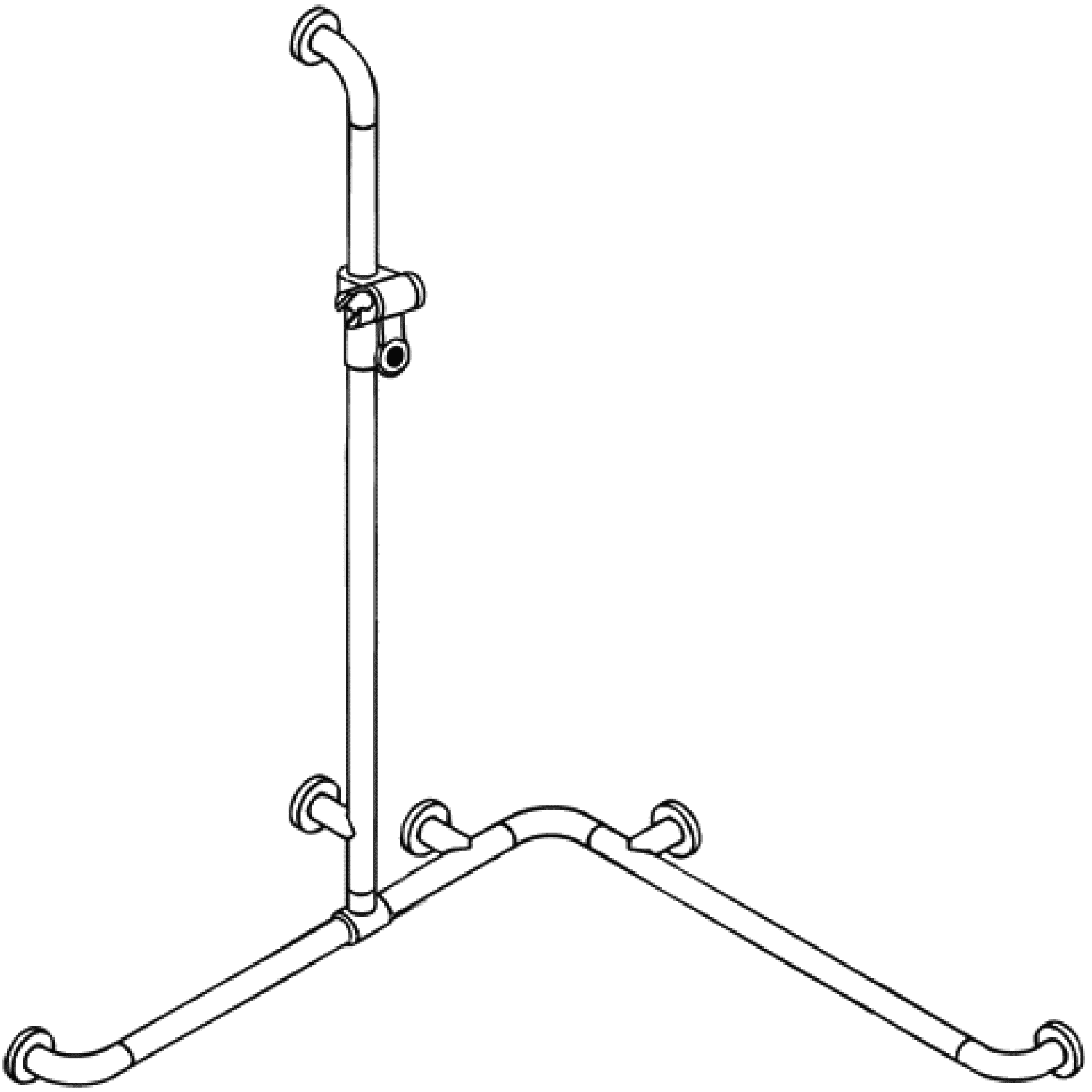 HEWI DU-Wannenhdl. m.Br.H.St., AM1:1100,W1/2:762 reinweiß