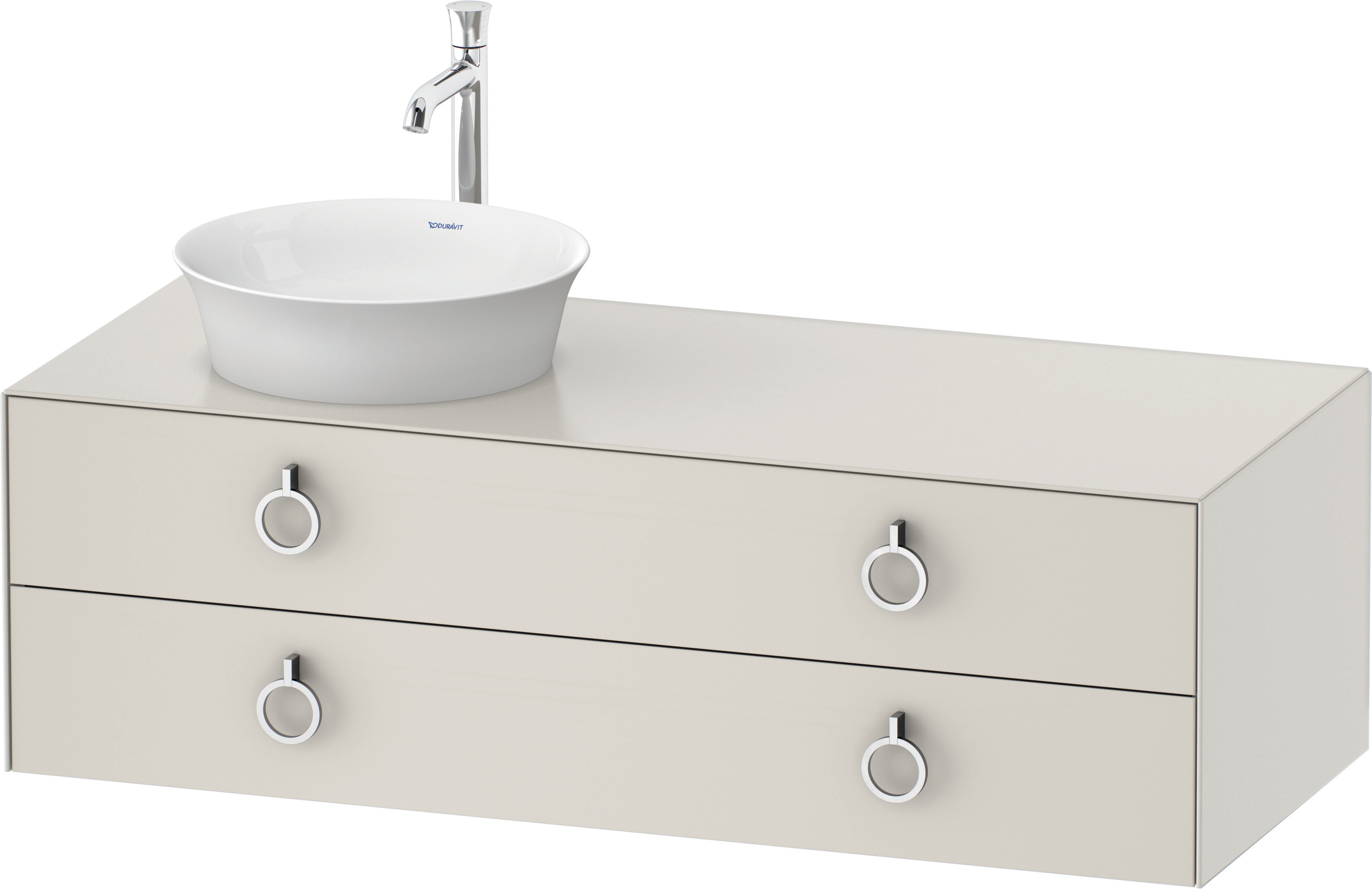 Duravit WTU wandh.White Tulip,2Schk.,m.Griff Aus.l,408x1300x550,Nordic Weiß Seidenm.