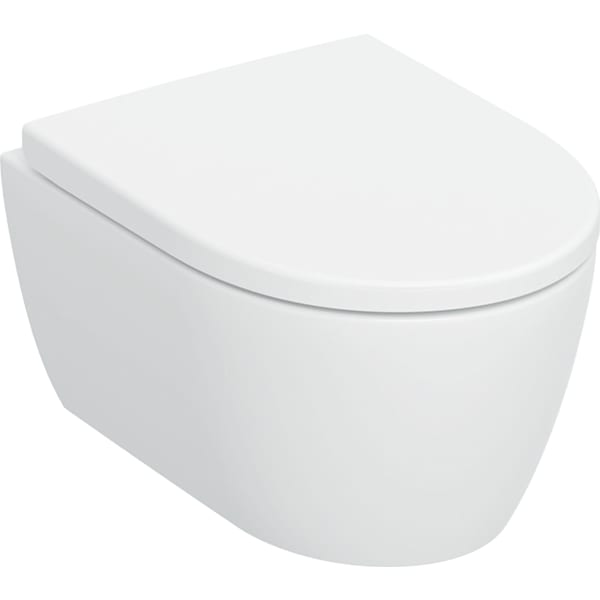Geberit iCon Set WWC Tiefsp., verk., geschl. TurboFlush, WC-Sitz, T:49cm, weiß matt