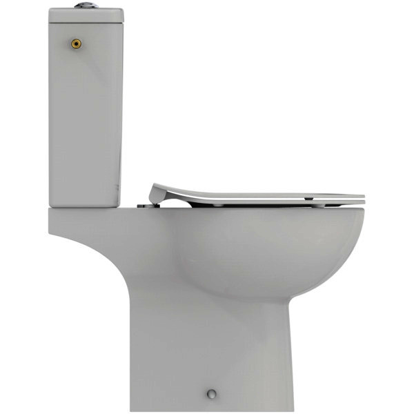 IS WC-Paket Eurovit m.Standtiefspül-WC Spülkasten Zulauf oben und WC-Sitz Weiß