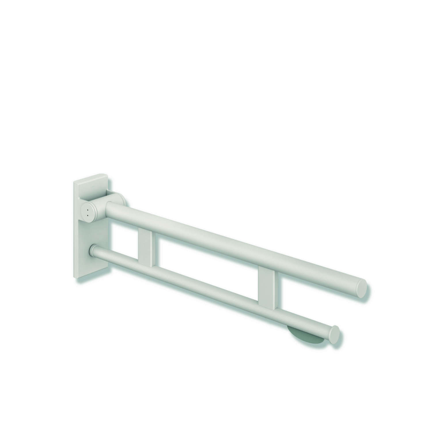 HEWI Stützklappgriff Duo (A), PRH, L:850mm, plvb weiß tiefmatt