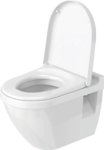 DU WC-Sitz Starck 3 mit SoftClose Scharniere edelstahl, weiß