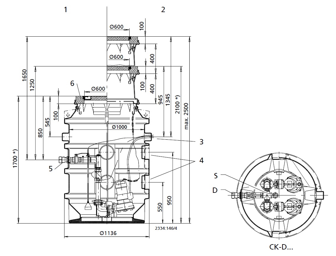 KSB Fertigpumpstation CK-D PF 65-3 DL mit 2 AmaPorter 603 ND