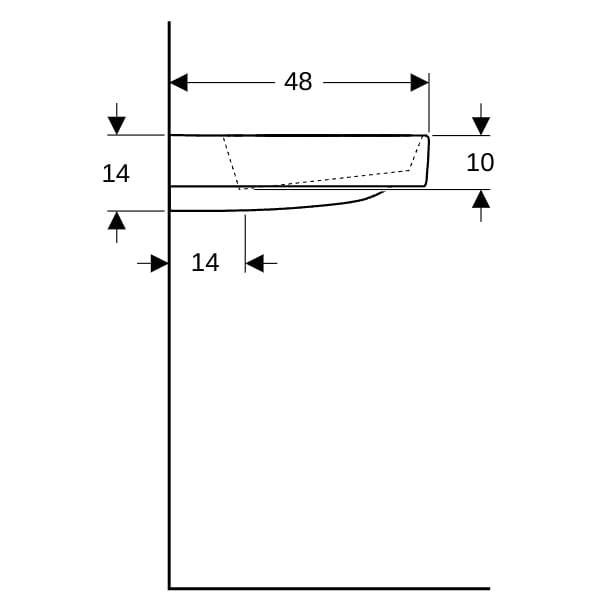 Geberit ONE Waschtisch 90x48cm, CleanDrain m. Hl., o. Ül., weiß, KeraTect/weiß glzd