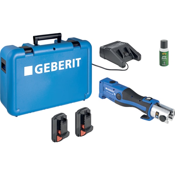 Geberit ACO 203plus Pressgerät im Koffer CEE 7/16, 18V, Komp. 2, f Mapress/Mepla