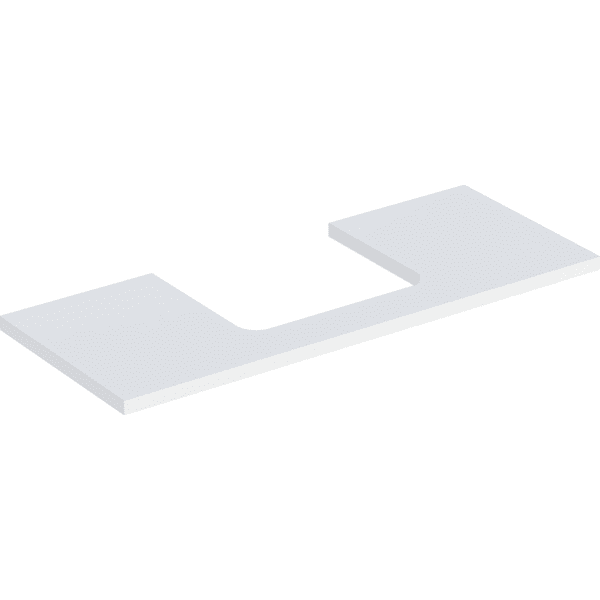 Geberit ONE WT-Platte, Ausschnitt mi. für AWT 120x3x47cm, weiß matt