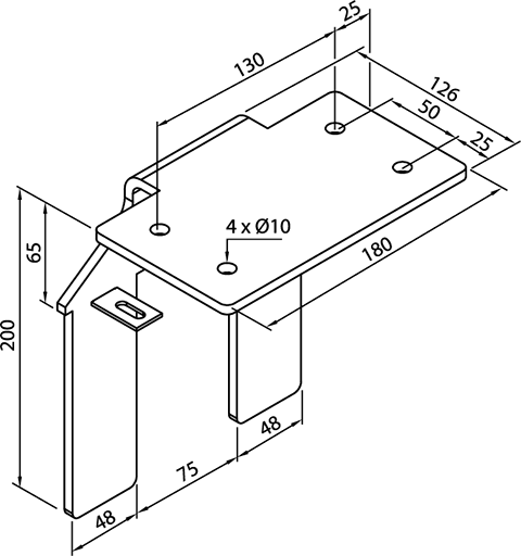 Zehnder Zubehör Bankträger ZRV434-434/1 Sonder-Lack