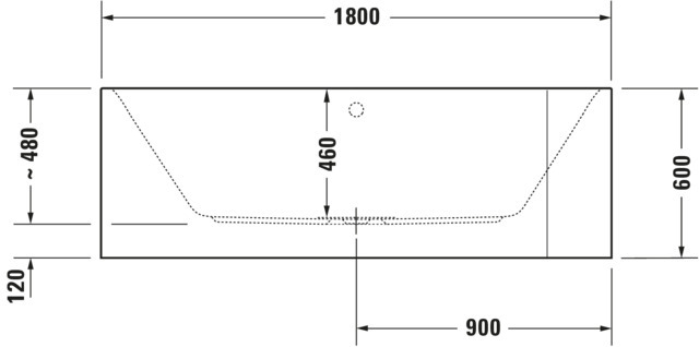 Duravit Happy D.2 Whirlw. 1800x800mm, Ecke L Angef Acryl-VK,Rückens.2,Air-Syst., Weiß