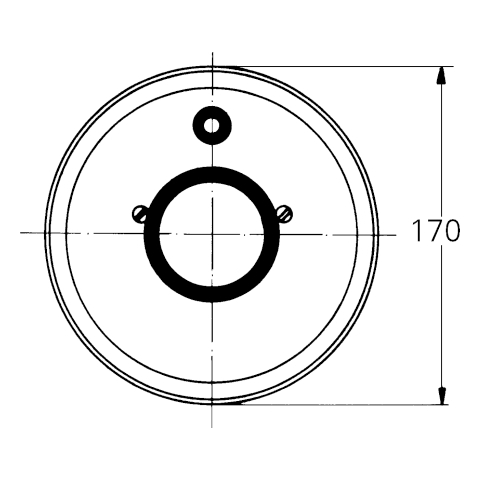 GROHE Rosette 46057 d: 170mm für Einhandmischer chrom