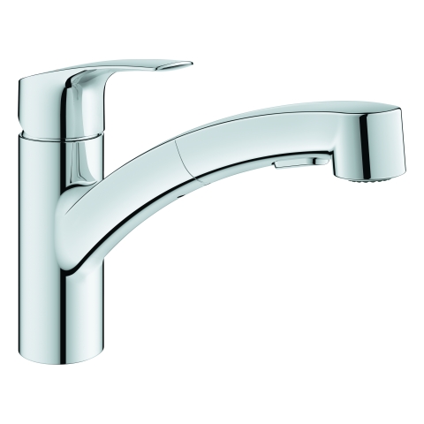 GROHE EH-SPT-Batterie Eurosmart 30305_1 fl. Auslauf azb. Dual-Spülbrause chrom