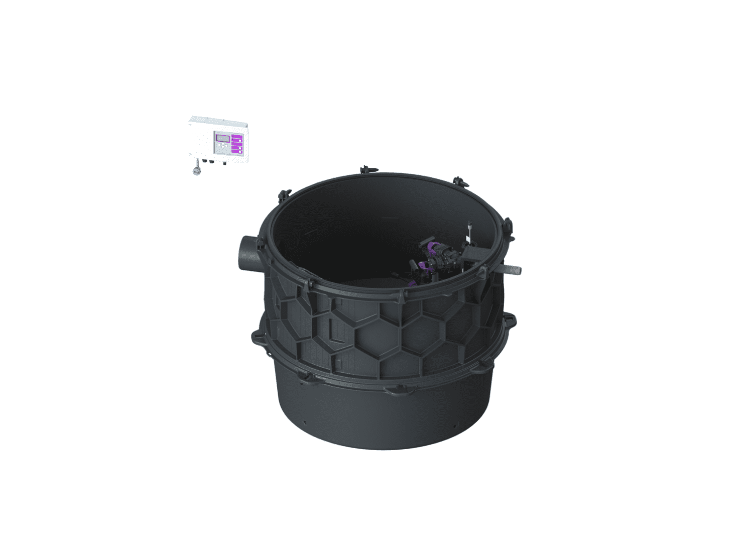 KESSEL-Pumpstation Aquapump XL Duo, GTF 1200-S3, Tauchglocke