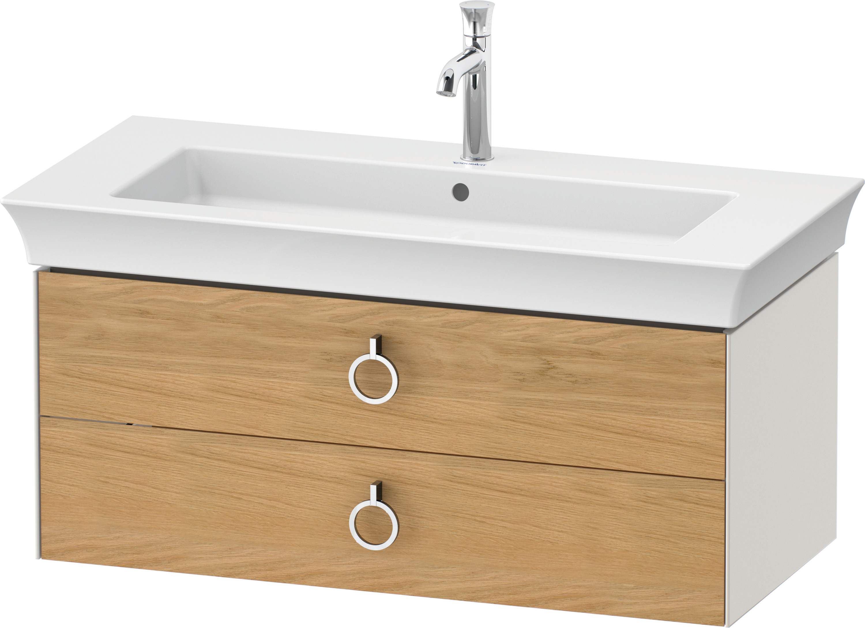 Duravit WTU wandh. White Tulip,2 Schk.,mit Griff,410x984x458,Eiche N.M./Nord.W.Sdm