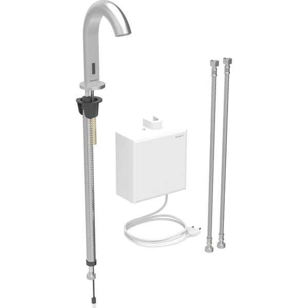 Geberit Piave WT-Arm., Standmontage, Netz mit AP-Funkt.Box, m.Therm.Misch., edst.g