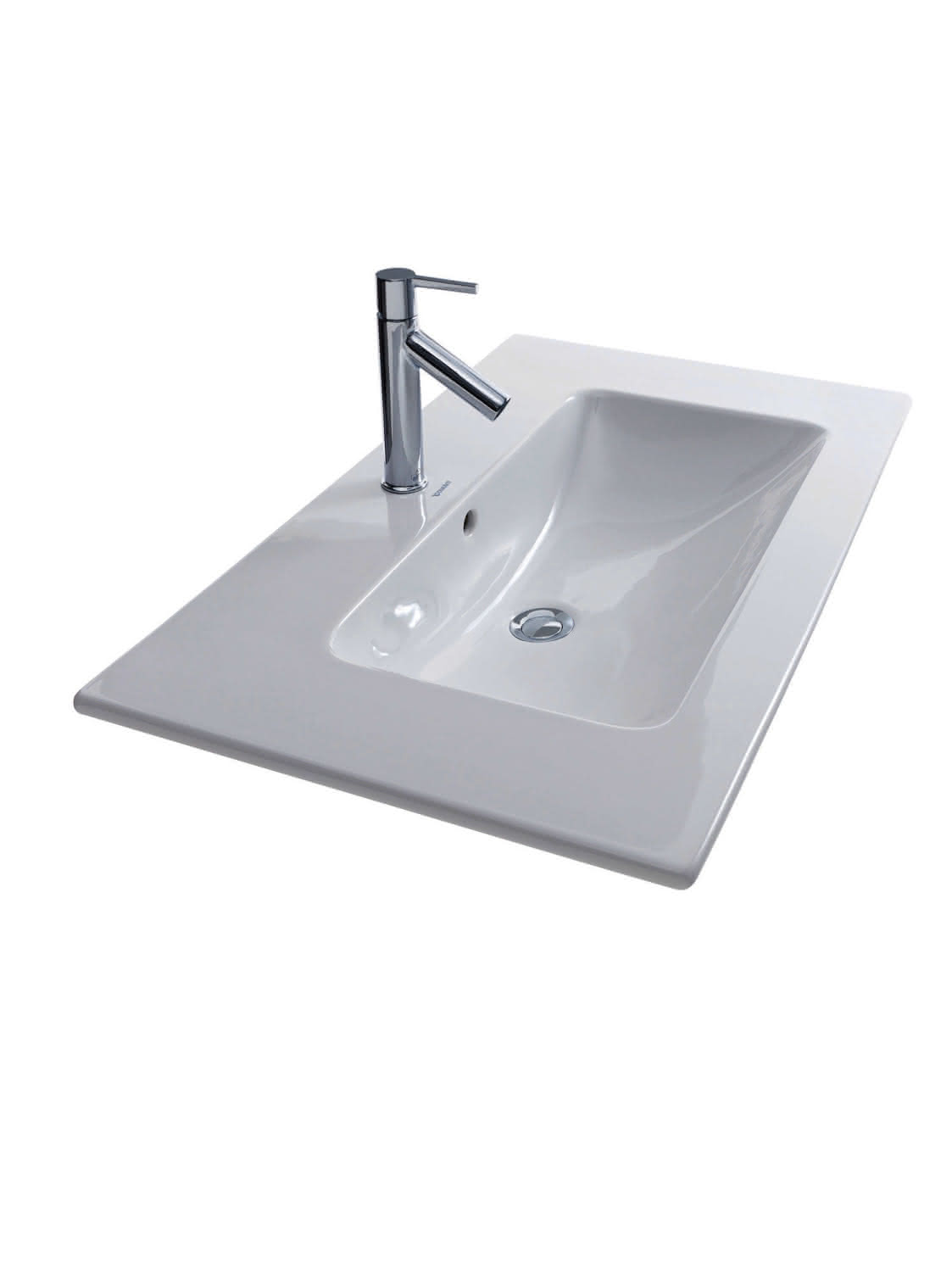 DU Möbelwaschtisch ME by Starck 830 mm mit ÜL, mit HLB, 1 HL, weiß