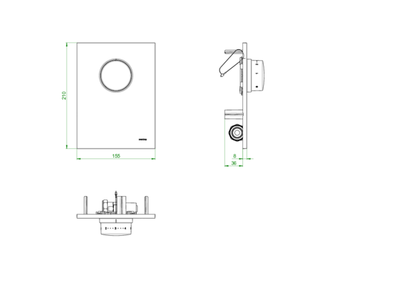 OVENTROP-Abdeckung mit Thermostat weiß, für Unibox T-RTL OVENTROP-Abdeckung mit Thermostat weiß, für Unibox T-RTL