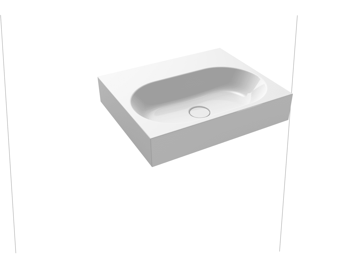 KA WB CENTRO WANDWASCHTISCH Mod.3061,600 x500mm,alpinweiß,Perl-Effekt,AD,oÜL