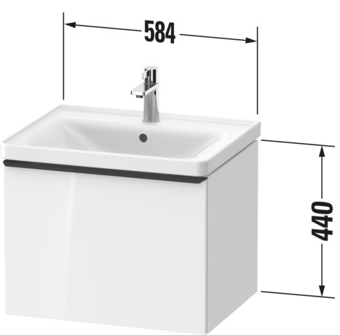Duravit D-Neo WTU,Wandh,Ausz:1,Gr:Bronze Geb. 584x452x440mm,Betongrau Matt,Dekor