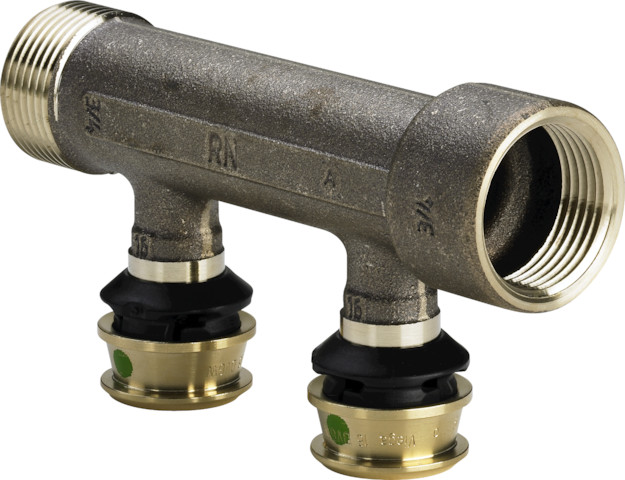 Viega Verteiler mit SC Raxofix 5326.06 in16mmxG3/4-2fach Siliziumbronze