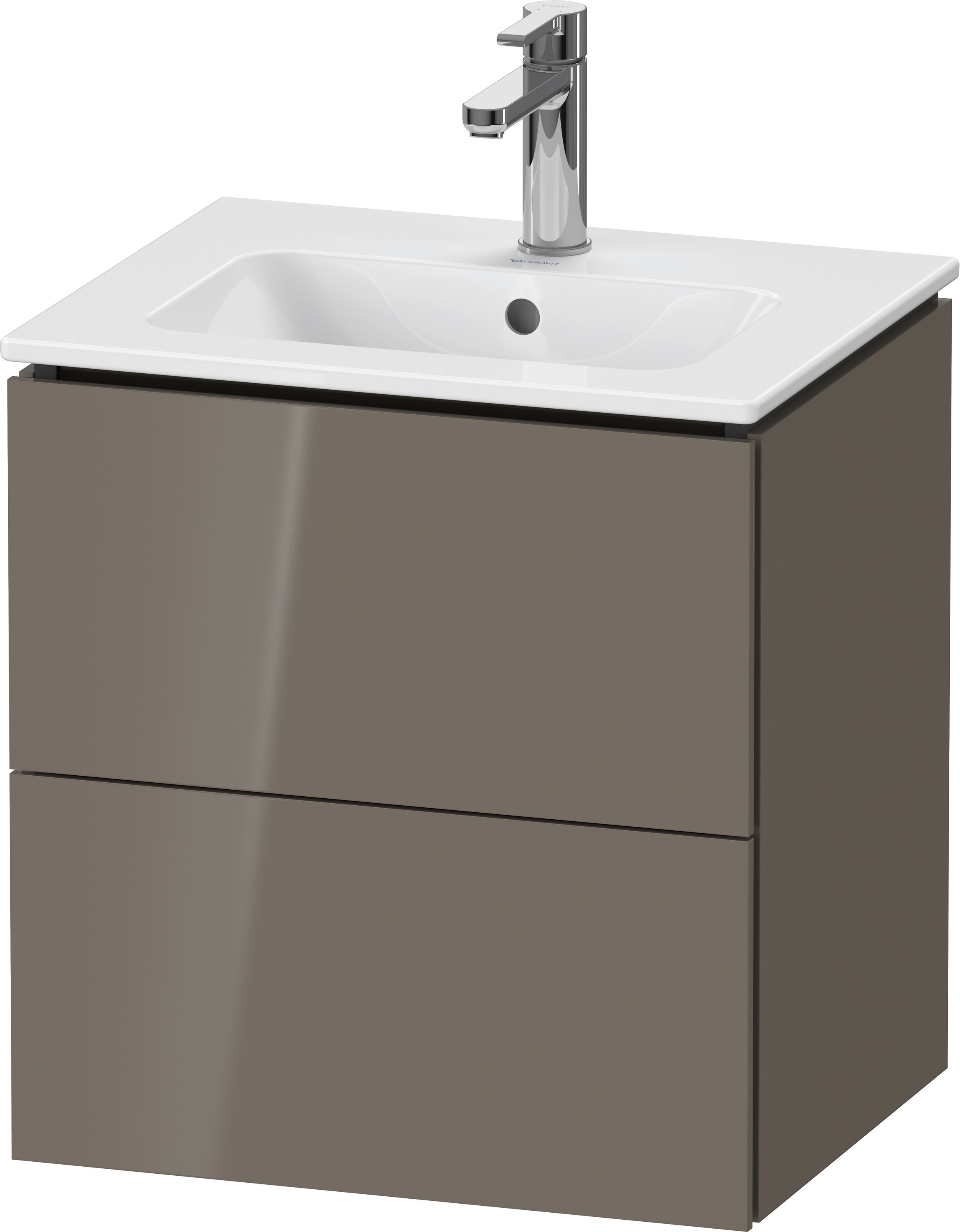 Duravit WTU L-Cube wandhängend, 2 Schubk. 500x520x421mm, Flannel Grey HGL
