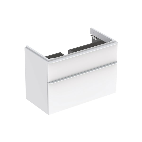Geberit Smyle US für WT, eckig, m. 2 Schubl. 88,4x61,7x47cm, weiß