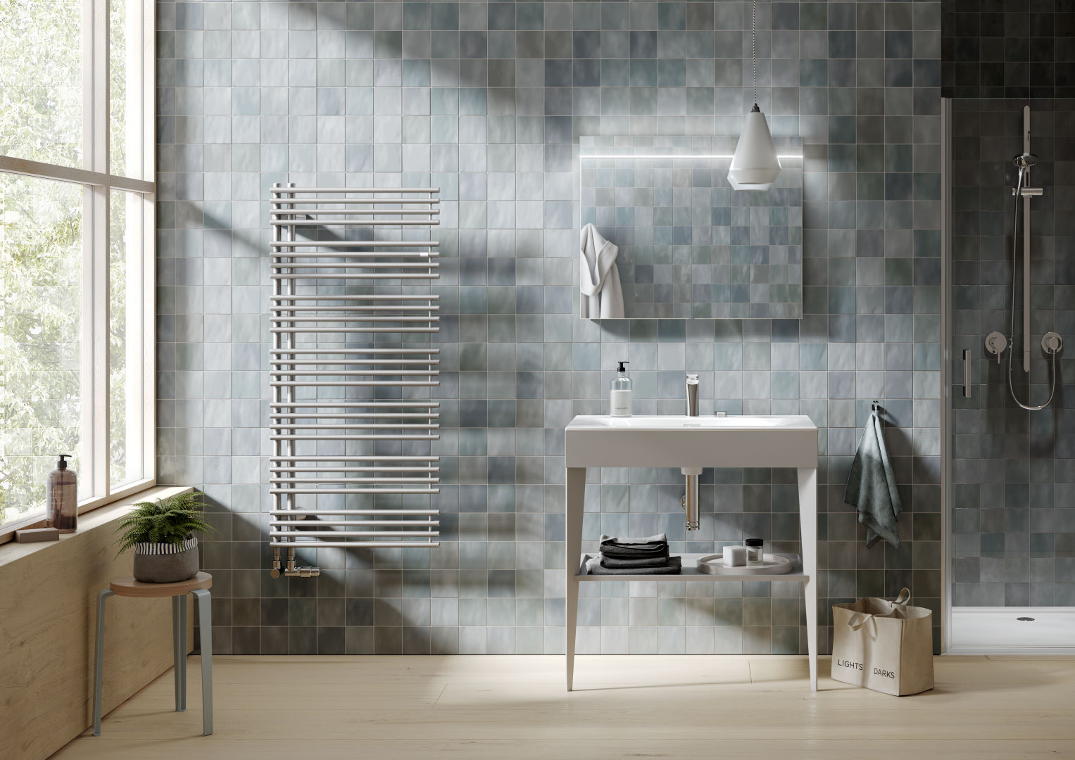 Kermi Diveo BH 1700x46x600mm,rechts QN940,anthracite grey,seitlich