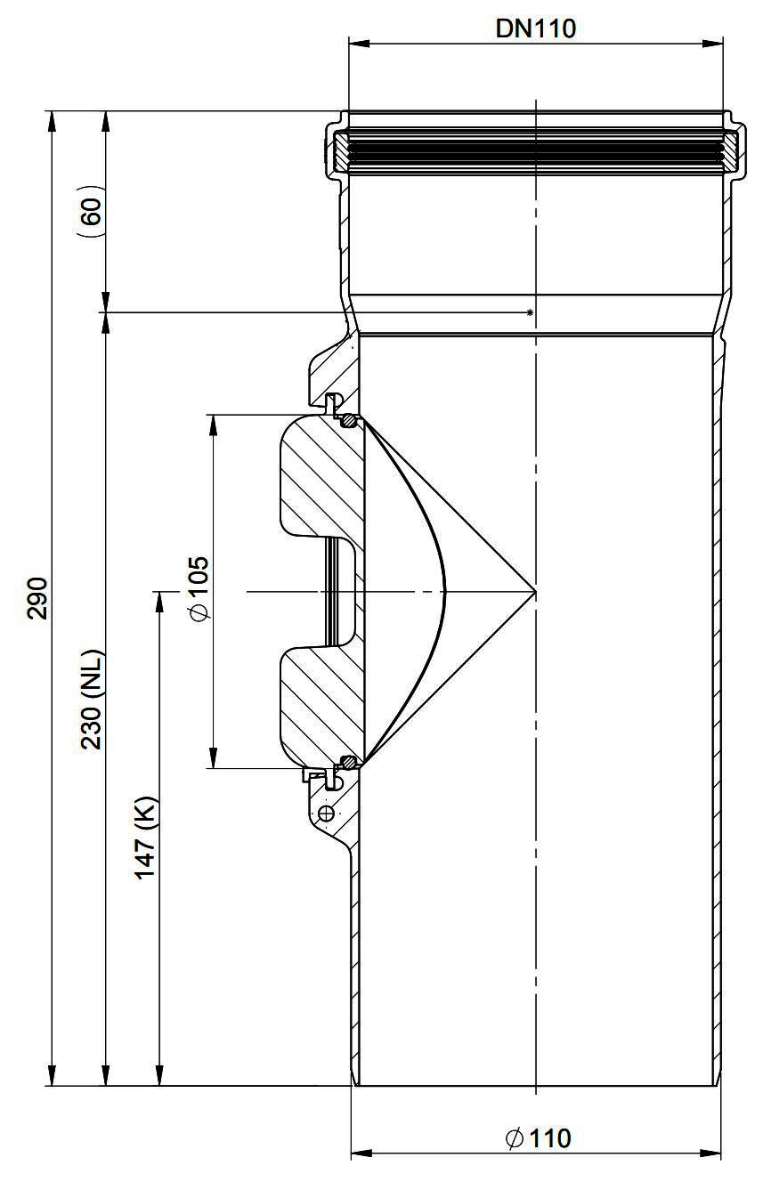 MHG Kontroll-Rohr DN 110 für Abgasleitung Atec