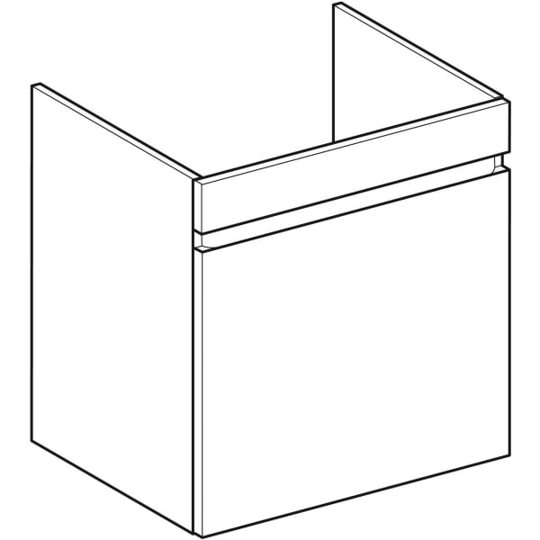Geberit Renova Plan US für MWT, mit 1 Schbl. 58,8x60,5x47,3cm, Nussbaum hi hell