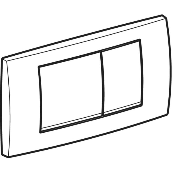 Geberit Twinline30 BetPl., für 2-Mengen-Sp. weiß / hochglanz verchromt