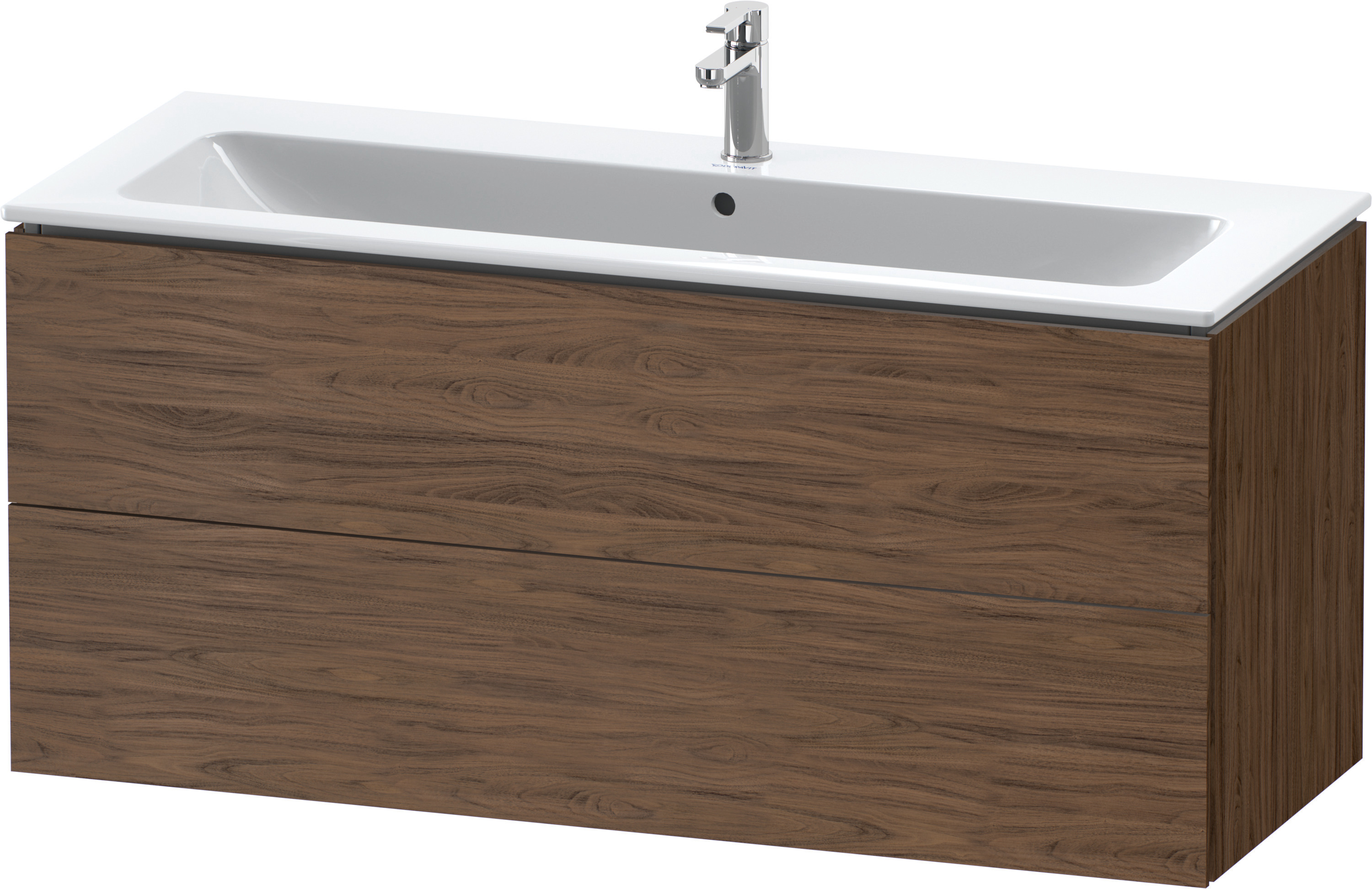 DU WTU wandh. L-Cube 481x1220x550mm 2 SchKa, f.233612, Nussbaum Dunkel