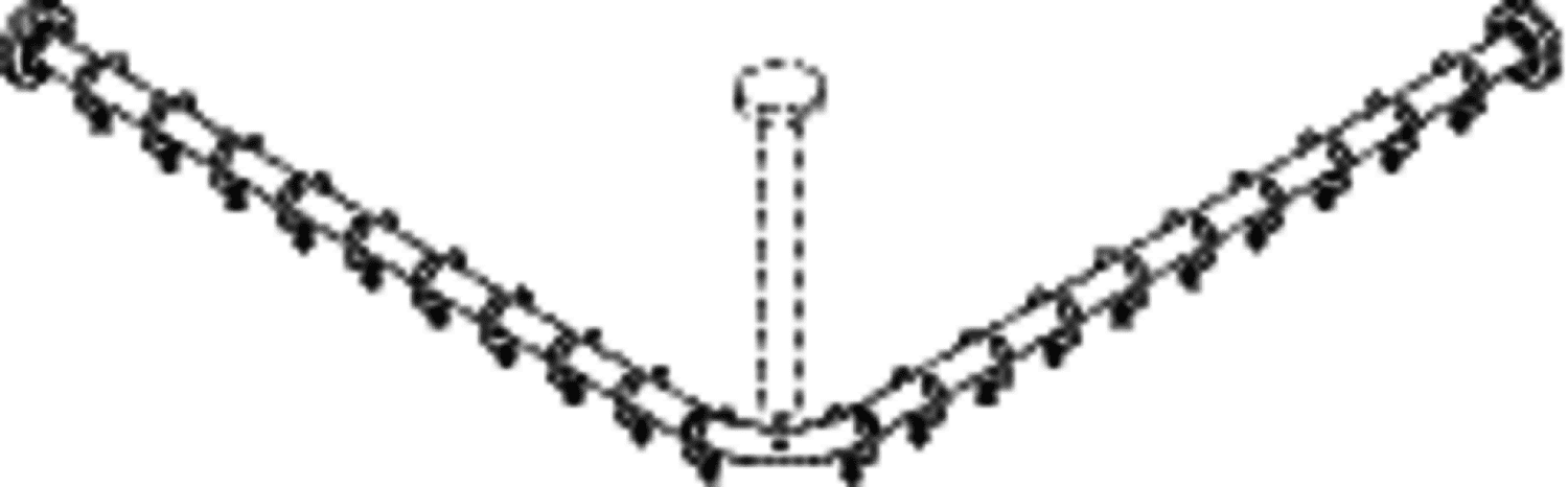 HEWI VH-Stange Ser 801, AM:983x983mm, 20 Ringe, suizidhemmend signalweiß