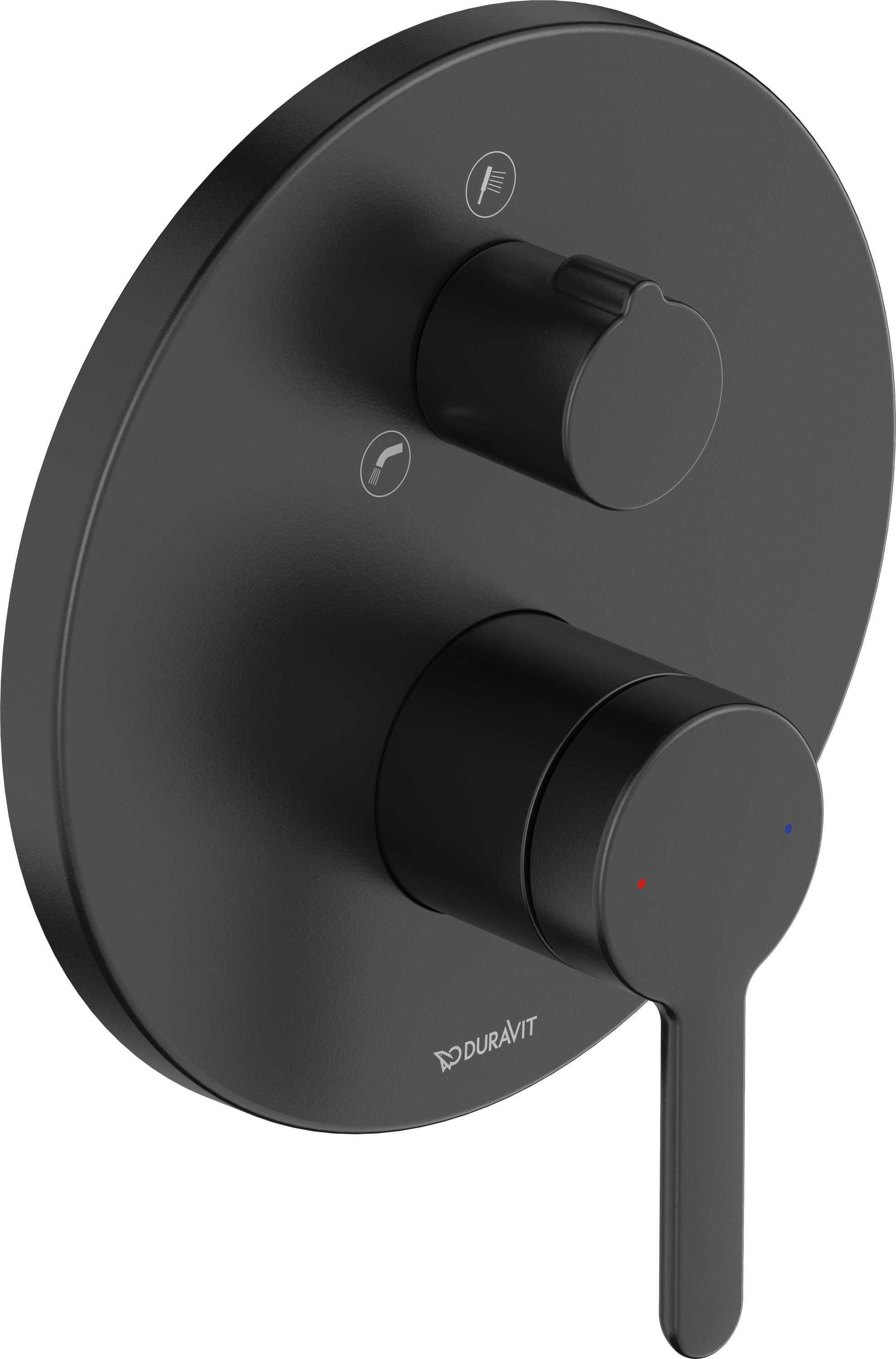 Duravit C.1 Einhebel-Wannenmischer UP,Rund Keramikmischsyst.,Schwarz M