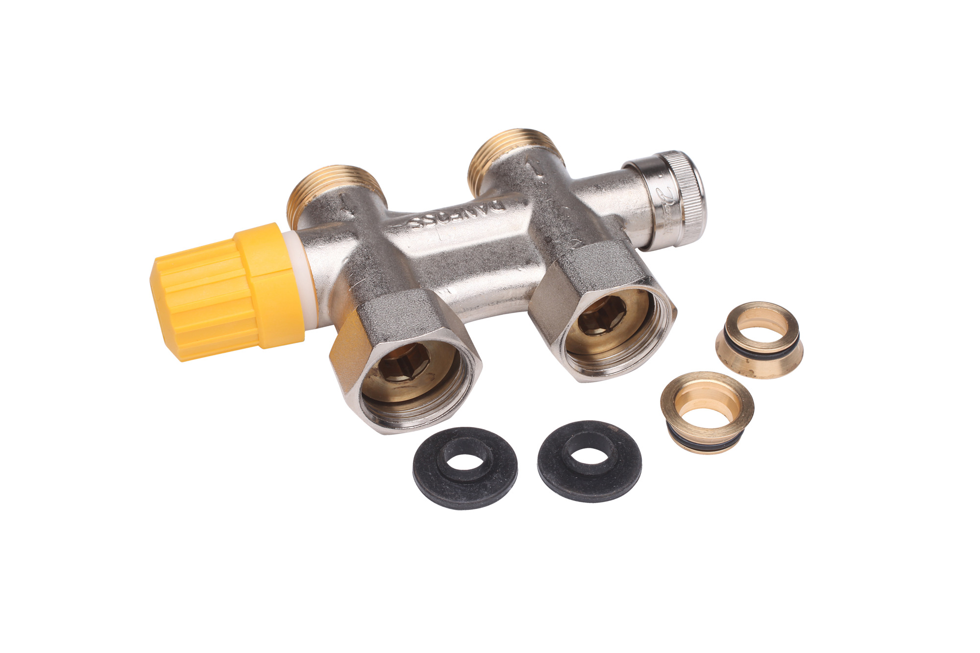 Danfoss Anschlussarmatur VHS-UN Heizkörper G 3/4, Durchgang, vernickelt Danfoss Anschlussarmatur VHS-UN Heizkörper G 3/4, Durchgang, vernickelt