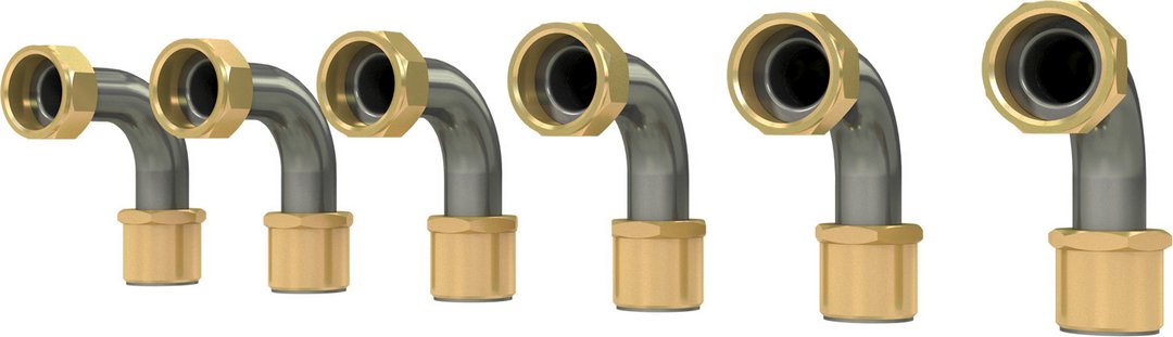 BOSCH Zubehör für Wohnungsstationen Bogen Edelstahl 90 Grd, 3/4" (6 Stück)