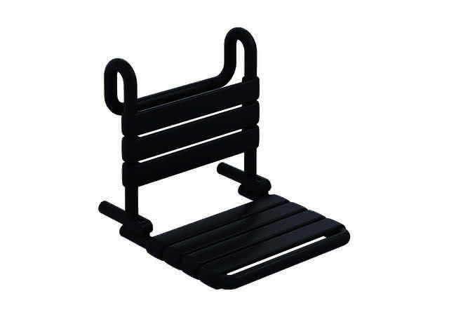 HEWI Einhängesitz, matt, klappbar, B:450 mm, H:474 mm, T:504 mm anthrazitgr