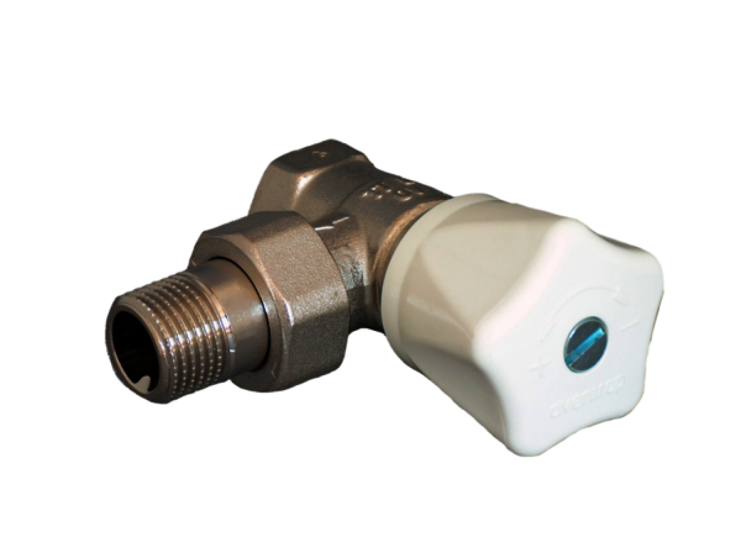 OVENTROP-Handregulierventil "HRV" DN15,1/2,PN10,Eck,Handregulierkopf weiß