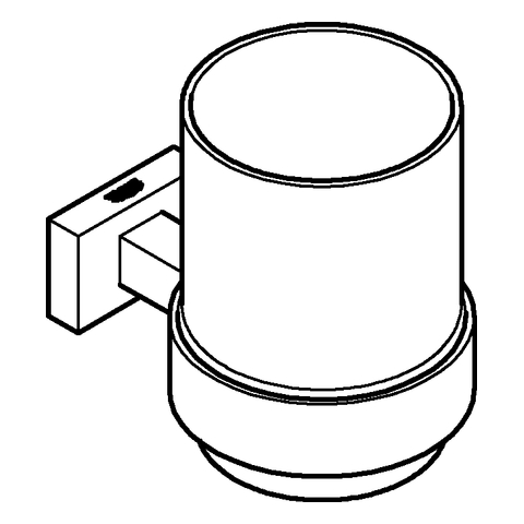 GROHE Glas Essentials Cube 40755_1 mit Halter chrom