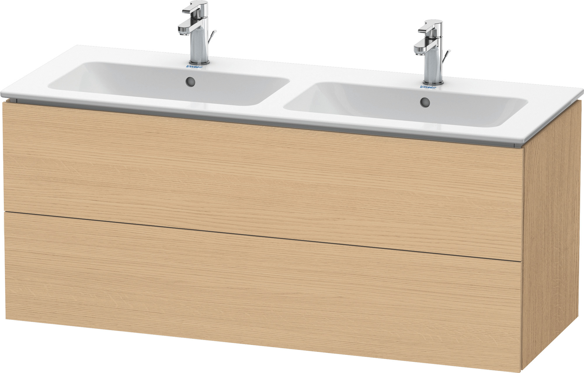 Duravit WTU wandh. L-Cube 481x1290x550mm 2 SchKa, f.233613, Eiche Natur